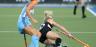 argentina play new zealand in a women's field hockey game